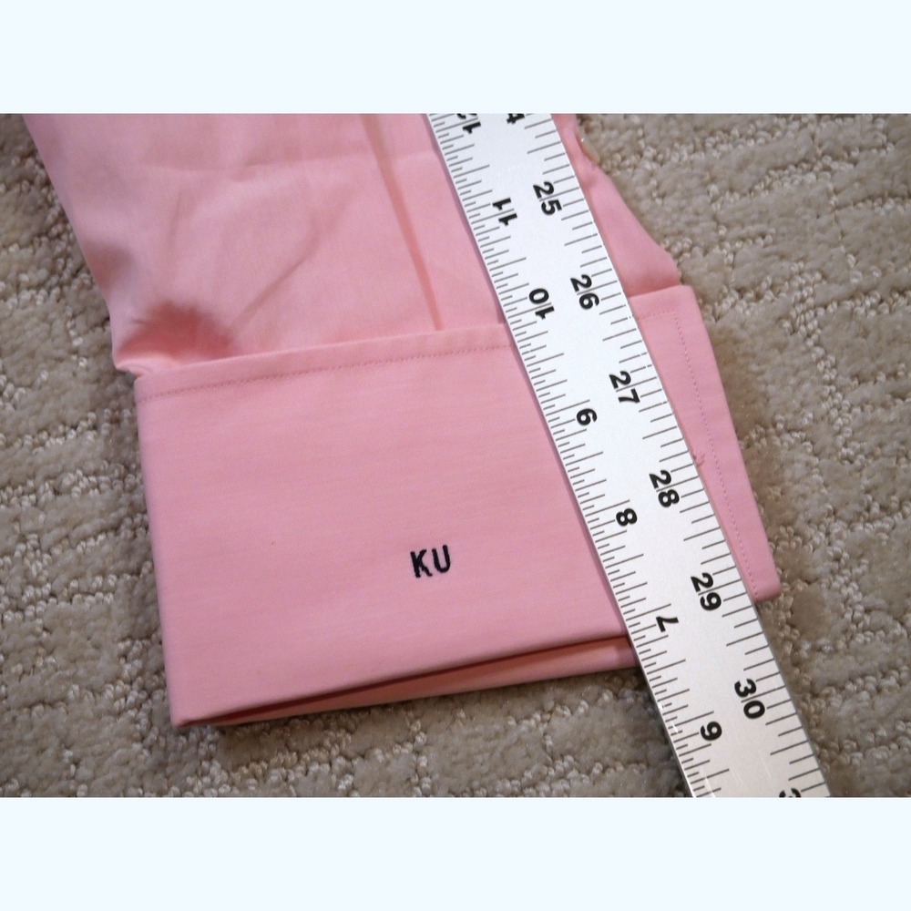 Ralph Lauren Purple Label Pink White Contrast Collar French Cuff Shirt Italy 18 - Picture 4 of 8